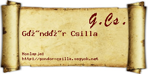 Göndör Csilla névjegykártya